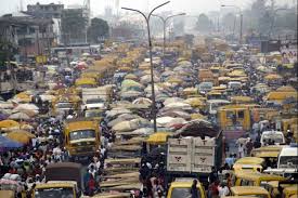 A typical view of the traffic in Lagos