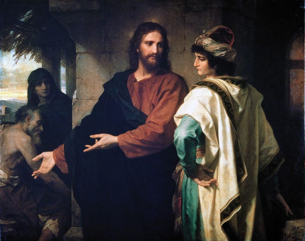 Christ and the Rich Young Ruler, Heinrich Hofmann (1889)
